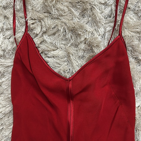 Plein Sud Red Crepe Silk tie back gown size US 6 - Picture 4 of 8